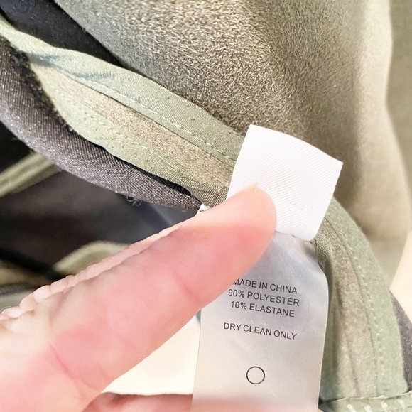 olive Faux Suede Scuba Moto Jacket - Picture 9 of 11